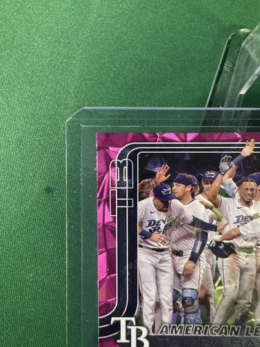 🔥 2025 Topps Series 1 Tampa Bay Rays Team Card Pink Diamante #294 🔥 - Bild 5 von 12