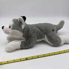 FAO Schwarz Adopt-A-Pet Husky Wolf Dog Plush Stuffed Animal 16"
