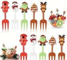 Weihnachtsgabeln Weihnachtsgeschirr 10  Minig...