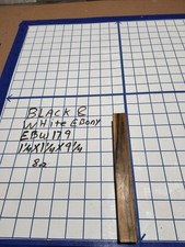 Black and White Ebony Wood turning blank 1 1/4" x 1 1/4" x 9 1/4 " EBW179