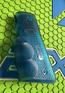 JAVA SPYDER KINGMAN PAINTBALL MARKER 45* GRIPS - TRANSPARENT BLUE