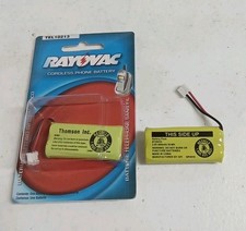 Lot of 2 Rayovac TEL10211 Cordless Phone Battery 2.4V 750mAh NiMH
