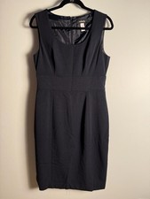 Rafaella Dress Navy Blue Sheath Sleeveless Work Cocktail Classic Zip Size 10