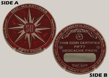 Geo-Milestones 50 Geocache Finds Commemorative Challenge Coin 1 20
