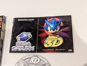 Sonic 3D Flickies Island Game for Sega Saturn PAL UK, Complete with Manual