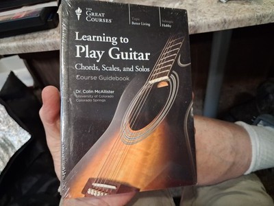 Great Courses NEW  LEARNING TO PLAY GUITAR  Chords Scales Solos Book DVDs Sealed
