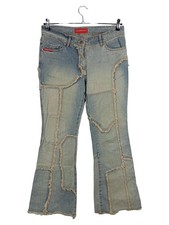 Cordon Sport Patchwork Schlaghose Jeans Bootcut Damen Blau W32 L