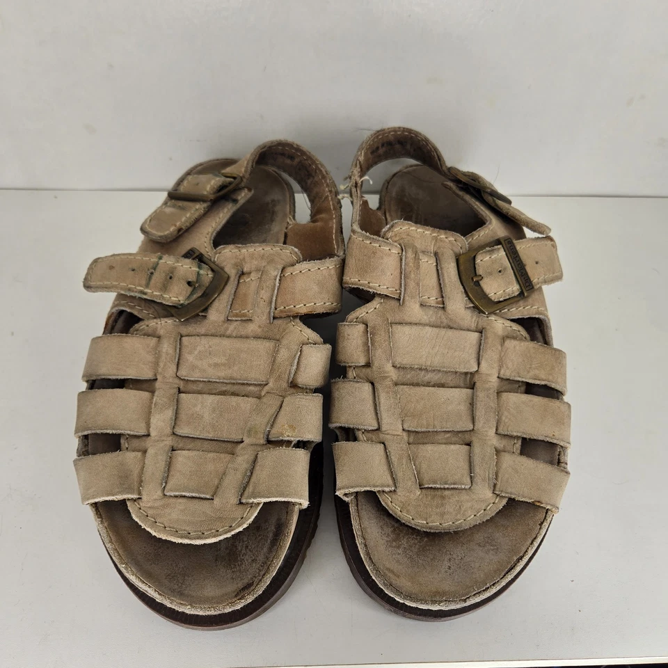 Sandalias de pescador Dr Martens Air Wair gruesas Y2K para hombre talla 8 cuero tostado oscuro de colección Foto 2 de 4