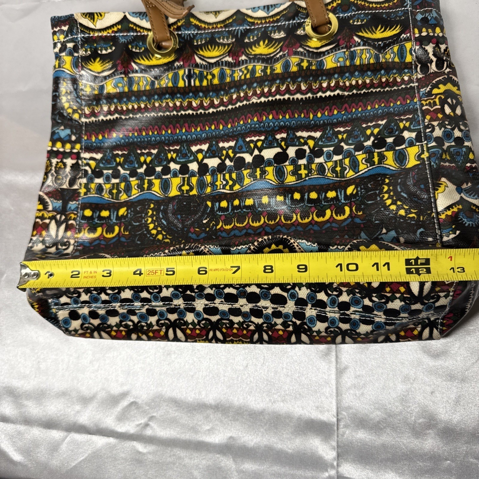 Stack Roots Multicolor Graphics Tote Bag With Bro… - image 12