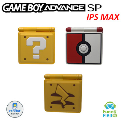 Game Boy Advance SP Funnyplaying IPS MAX 3,2 Zoll, 3D Gehäuse, GBA SP