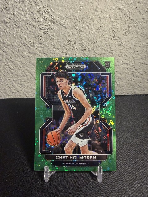 2022 Panini Prizm Draft Picks Chet Holmgren #51 Neon Green Disco #/5