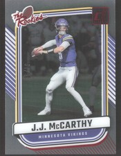 J.J. McCarthy 2025 Panini Clearly Donruss Football The Rookies #10 68/99