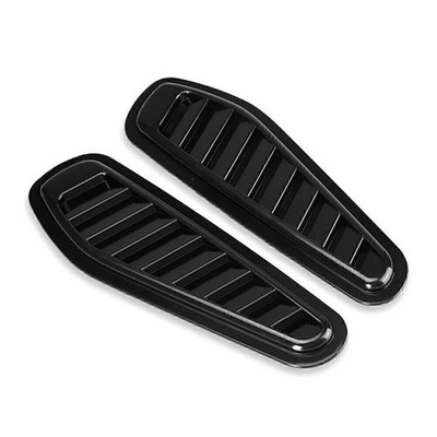 2x Universal Car Decorative Air Flow Intake Hood Scoop Vent Bonnet Cover Black