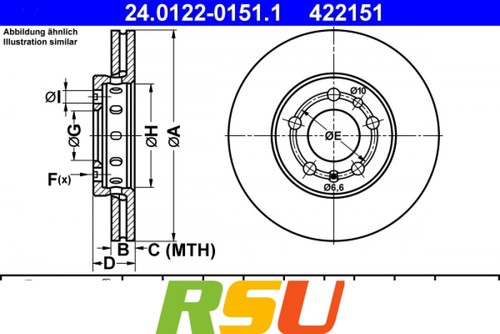 Bremsscheibe 24.0122-0151.1 - Bild 1 von 1