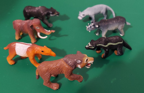 Playvisions Mini Prehistoric Mammal Lot of Seven Different