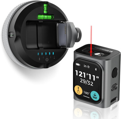 M-Cube Laser Tool Set: Green Level & Red Distance Measurer for DIY Use