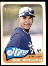 2014 Topps Heritage (RC) Erisbel Arruebarrena Rookie Dodgers #H551 | Cuba