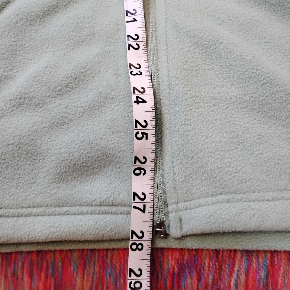 Lands' End Girls Size Lg 14/16 Fleece Jacket Full Zip Up Light Green - Image 4 of 4