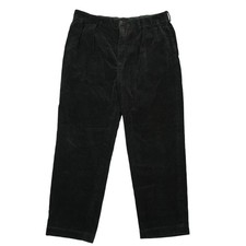 Vintage Polo Ralph Lauren Andrew Corduroy Pant Mens 38x30 Black Pleated Trousers