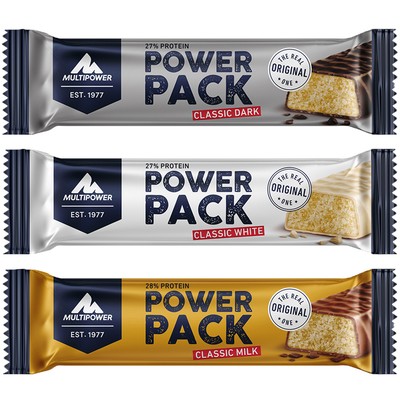 (39,17 EUR/kg) Multipower Power Pack Karton 24 x 35g Riegel - Eiweiß Protein