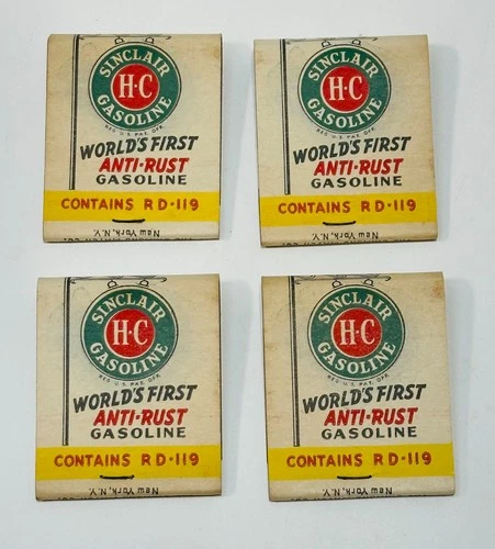 Vtg Sinclair Gasoline Advertising Oil Matchbook Match Covers Kalamazoo, Michigan