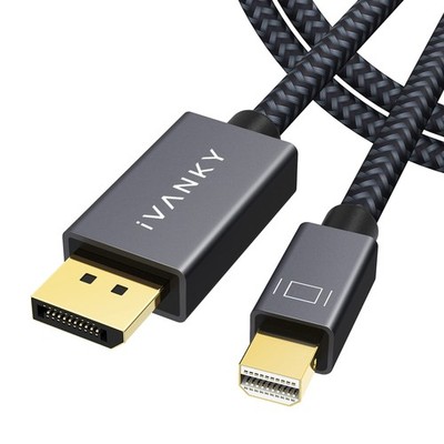 3.3ft 8K Mini DisplayPort to DisplayPort Cable, Bi-Directional Mini DP to DP