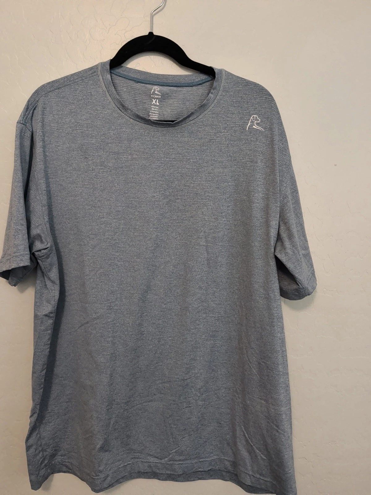 Rhoback Shirt Mens XL Blue Blitz Tech Performance Golf Short Sleeve