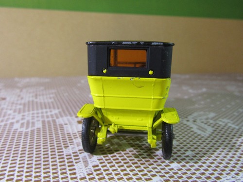 713Z Vintage 1969 Matchbox Y5 England Peugeot VC2 Ancestor 1907 Yellow Tacot - Picture 6 of 9