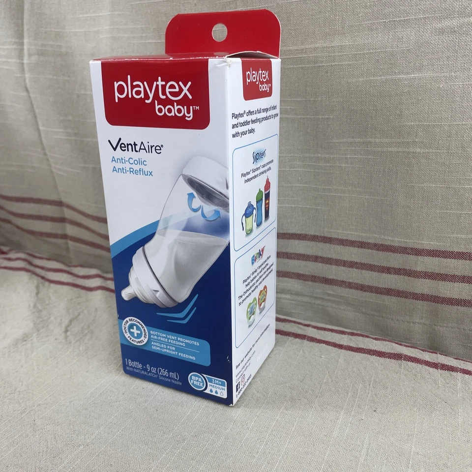 Playtex VentAire 3M+ СРЕДНИЙ ПОТОК, антиколики предотвращает суетливость газа 9 унций - Изображение 2 из 4