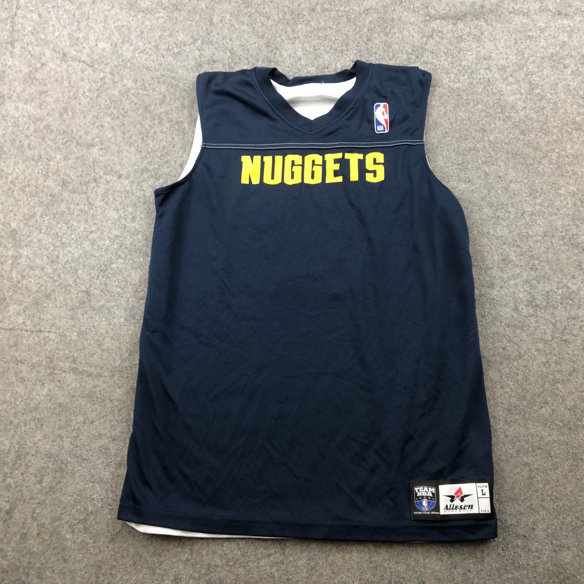 denver nuggets jersey dress Boys Large Blue White Reversible YMCA * Ecom Style:ADAE213620