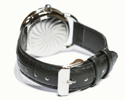 Orologio svizzero premium ZINVO da uomo donna in confezione regalo | cinturino in pelle grigio - Foto 7 di 9