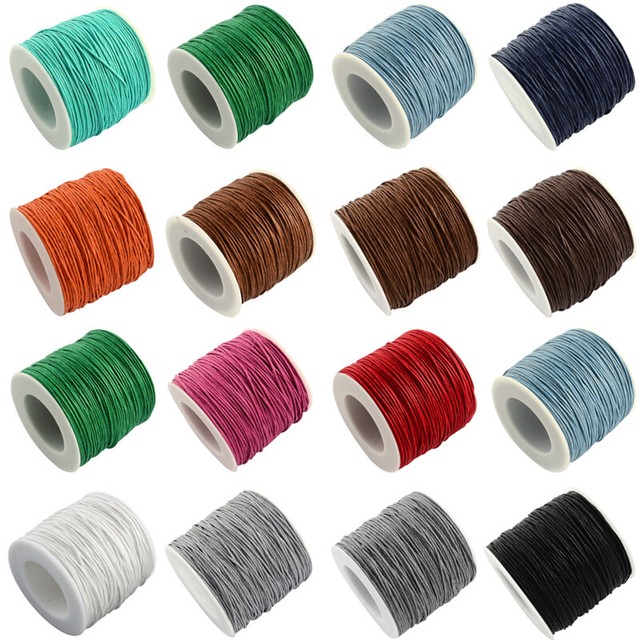 100yds/Roll MultiPurpose Waxed Cotton Threads Jewelry Beading Cord 14
