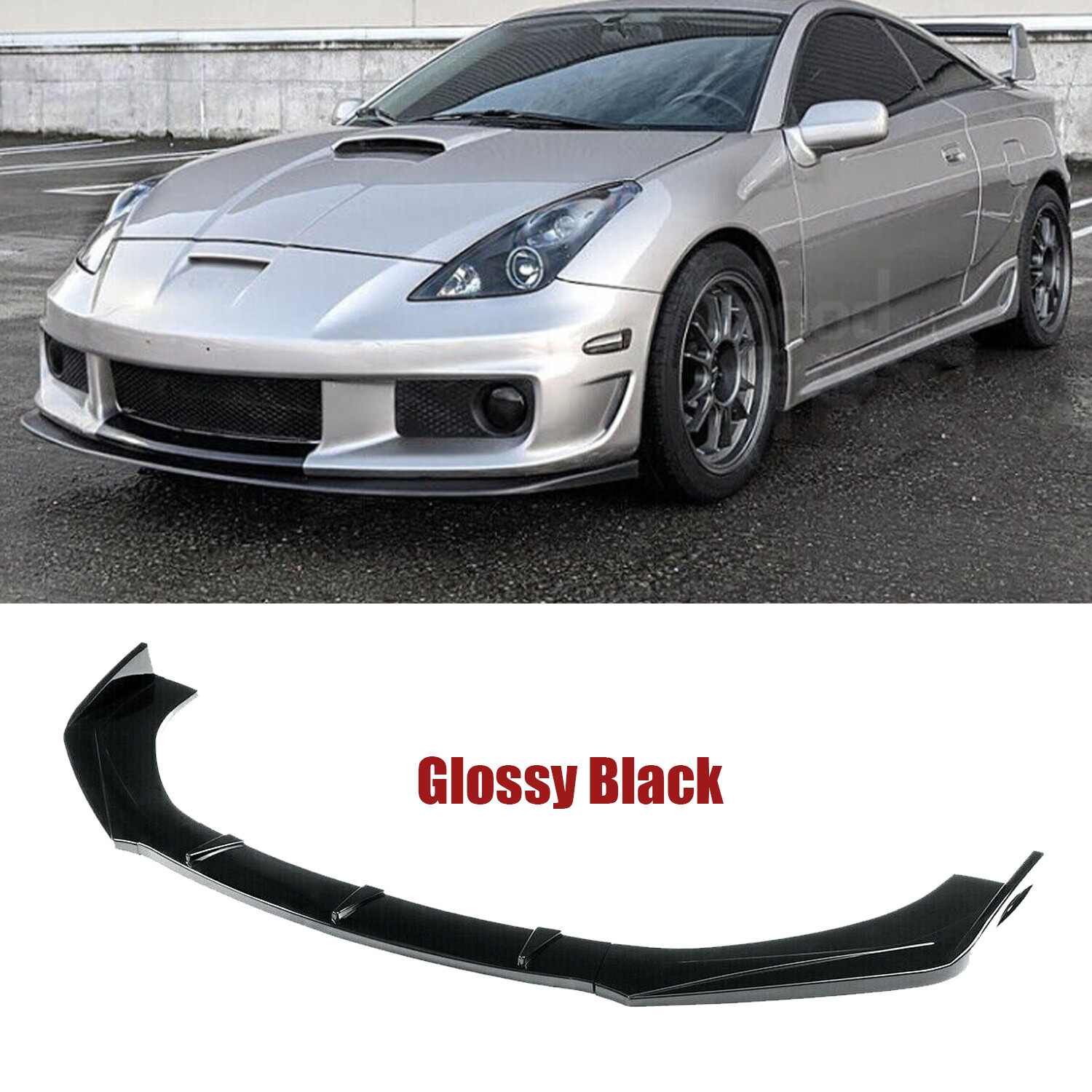 For Toyota Celica Front Bumper L Spoiler Splitter Painted Glossy Black Finish