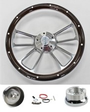 70-73 Blazer C10 C20 Pick Up 14 Mahogany 4 Spoke Billet Steering Wheel Bowtie