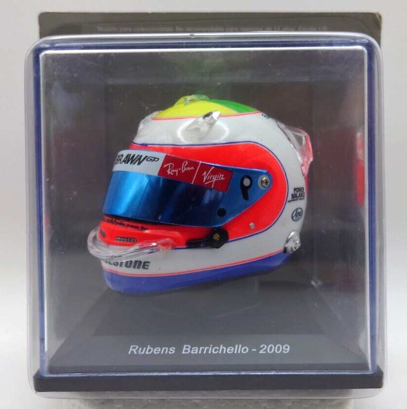 Rubens Barrichello 2009 Formula Helmet BRAWN GP Spark 1/5