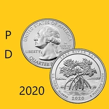 2020 P D  (2 Coins)  ATB Salt River Bay US Virgin Islands (VI) (BU)