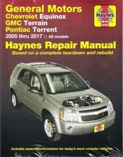 2005-2017 Chevrolet Equinox GMC Terrain Pontiac Torrent Repair Manual PRINT 2835