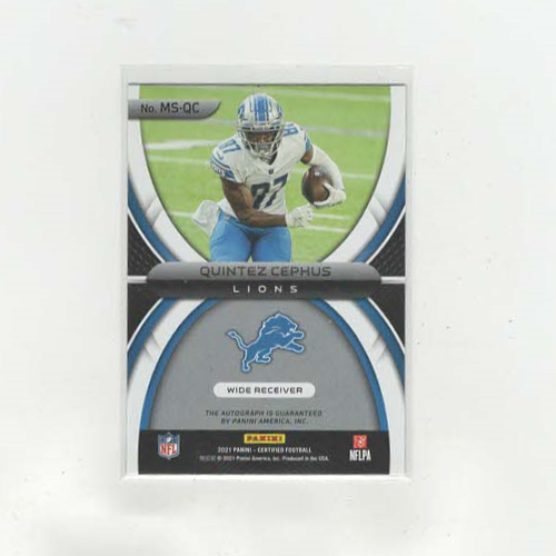 2021 Certified Mirror Signatures Bronze /149 Quintez Cephus #MS-QC Auto Lions - Picture 2 of 2