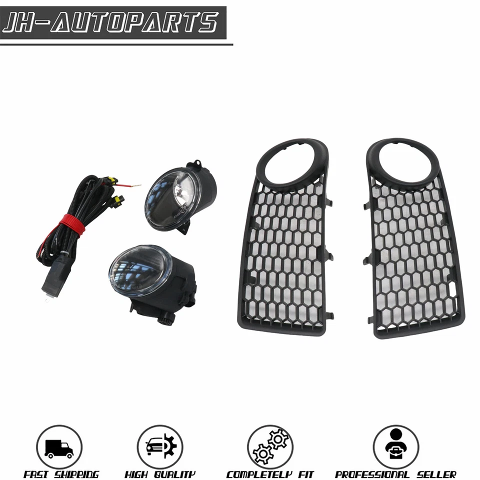 Par de luces antiniebla con cubierta + arnés de cableado para parachoques delantero VW Beetle 2006-2010 Foto 4 de 4