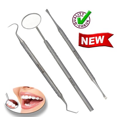Profi Dental Oral Kit - Scaler Probe Pick SET Spiegel STAHL - Zahnarzt Werkzeuge
