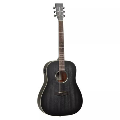 Tanglewood Blackbird Dread Slope Electric Acoustic Guitar Black!!!
