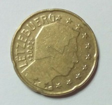 EURO LUXEMBURG 2002 20ct (98) Letzebuerg ZWANZIG-Cent gelaufen zirkuliert Umlauf