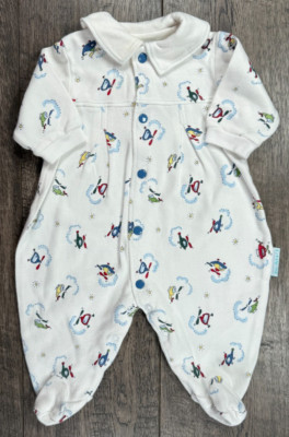Baby Boy Clothes Vintage Little Me Newborn Helicopter Footed Outfit