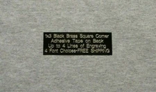 1x3 Custom Engraved Black Brass Plate Picture Plaque Name Tag Trophy Flag Pet  