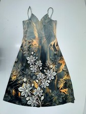 Shein Multicolor Spaghetti Strap Floral Graphic Dress Womens Size Large