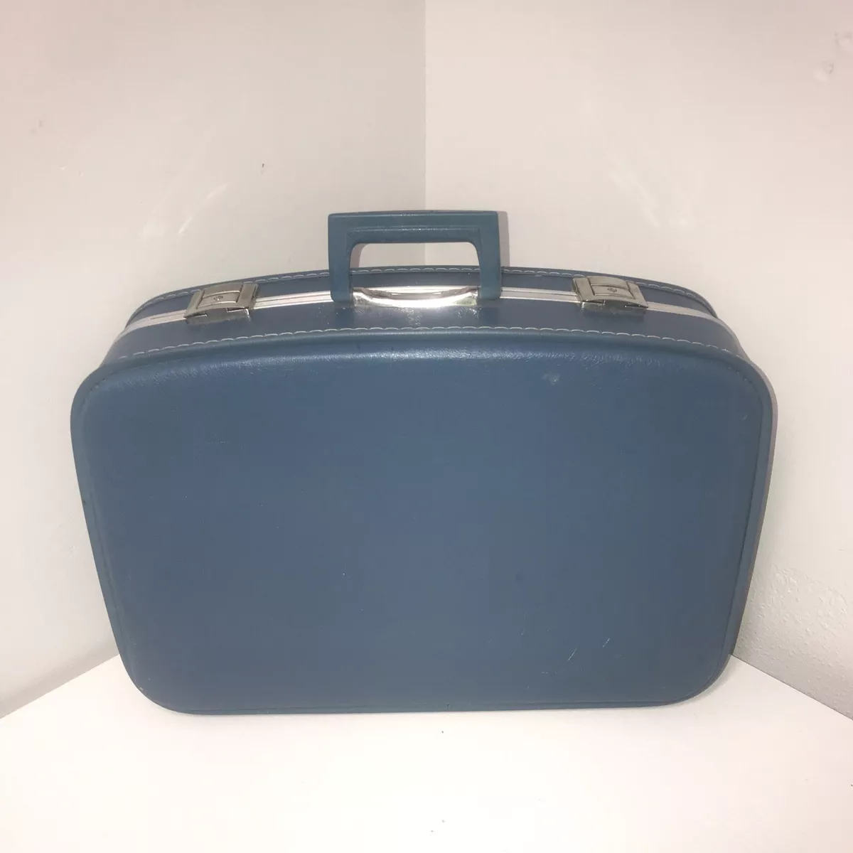 Large Blue Vintage Suitcase