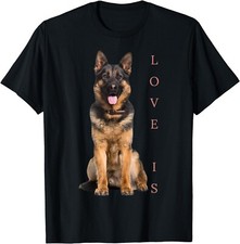 German Shepherd Shirt Shepard Dog Mom Dad Love Pet Puppy Tee Gift Unisex T-Shirt