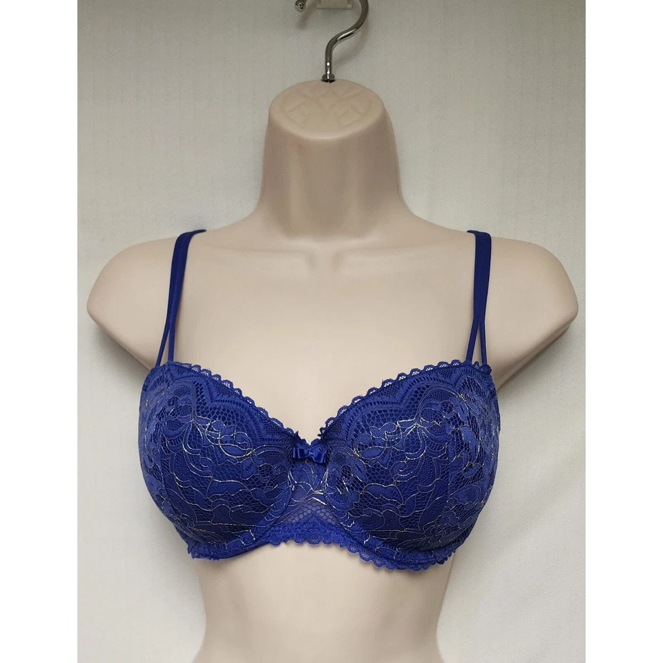 Lote de 2 sujetadores push-up con aros soporte completo talla 36C color azul/púrpura Foto 3 de 4