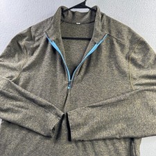 Lululemon Sweater Mens XL Heather Green Surge Warm 1/2 Zip Athletic Pullover