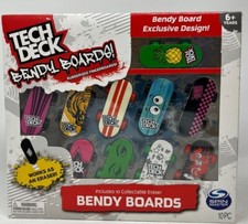 Tech Deck Bendy Boards 10-Pack Rubberized Fingerboards Limited Eraser Edition